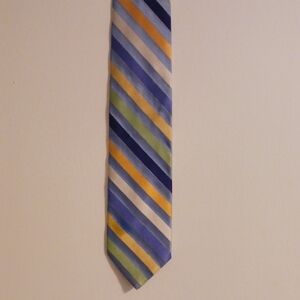 Striped Blue and Yellow Men's Tie